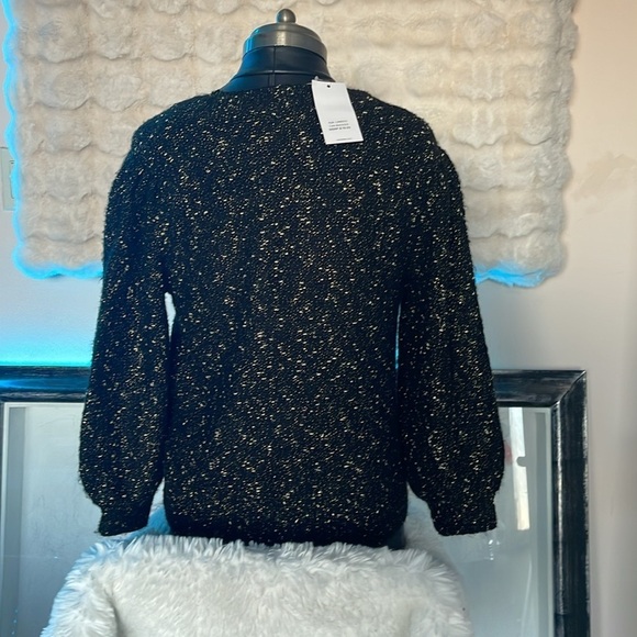 Brand : Calvin Klein black with gold speckled thread sweater polymers blend NWT - Picture 4 of 9